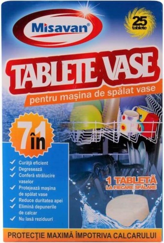 Misavan tablete pentru masina de spalat vase 7in1 25 bucati