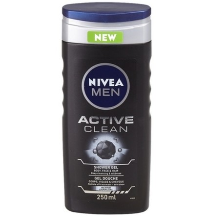 Nivea gel de dus barbati 250ml Active Clean