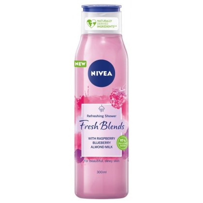 Nivea gel de dus Fresh Blends 300ml Zmeura Afine Migdale