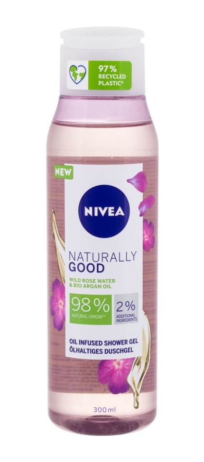 Nivea gel de dus Naturally Good 300ml Rose Water