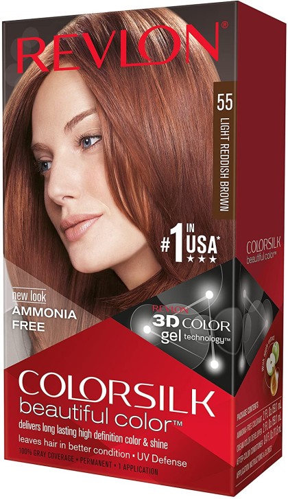 REVLON COLORSILK 55 LIGHT REDDISH BROWN