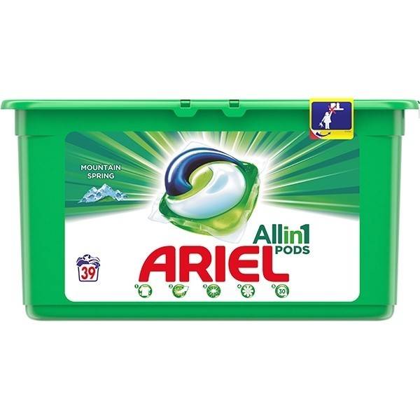 Ariel detergent capsule 39 spalari Mountain Spring