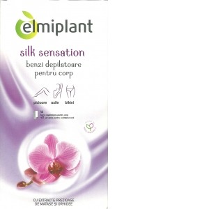 Elmiplant benzi depilatoare pentru corp cu extract de orhidee 12buc