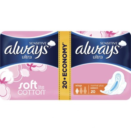 Always absorbante Sensitive Normal marimea 1, 20 bucati