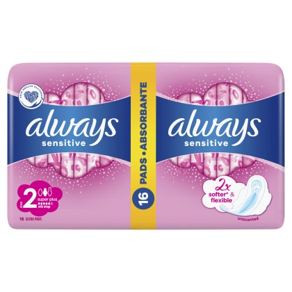 Always absorbante Sensitive Super marimea 2, 16 bucati