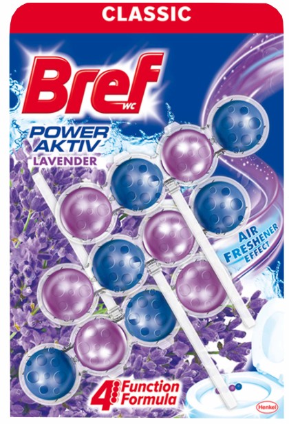 Bref odorizant toaleta Power Aktiv 3x50gr Lavender