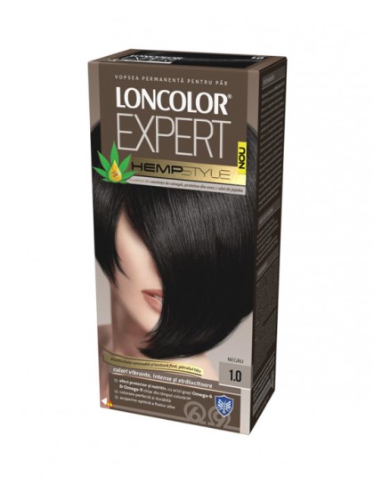 Loncolor vopsea pentru par Expert HempStyle 1.0 Negru