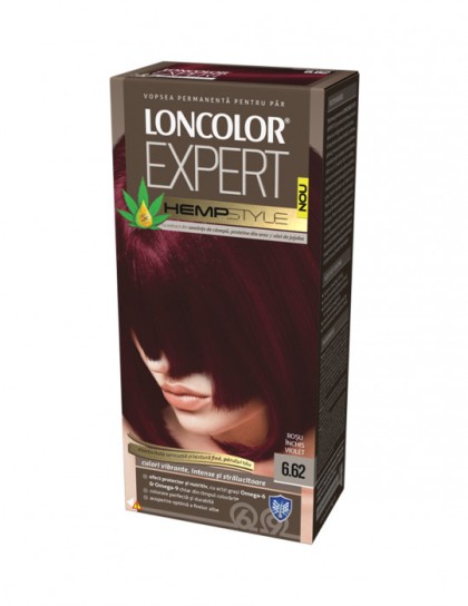 Loncolor vopsea pentru par Expert HempStyle 6.62 Rosu inchis violet