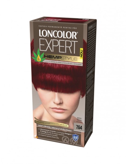 Loncolor vopsea pentru par Expert HempStyle 7.64 Rosu mediu aramiu