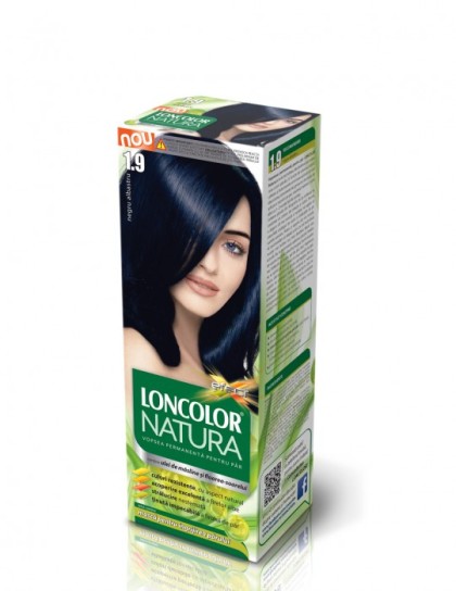 Loncolor vopsea pentru par Natura 1.9 Negru albastru