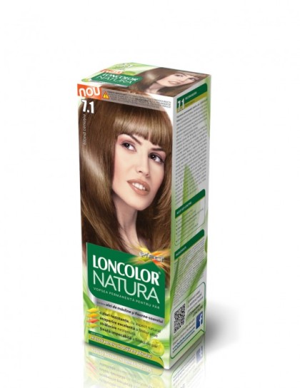 Loncolor vopsea pentru par Natura 7.1 Blond cenusiu