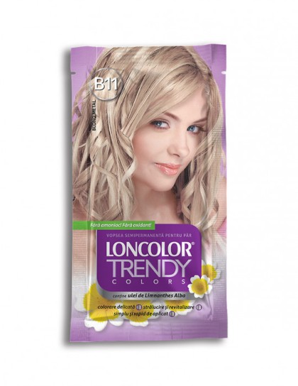 Loncolor vopsea pentru par Trendy B11 Blond metal