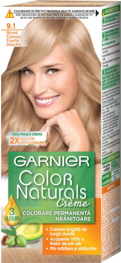 Garnier vopsea de par Color Naturals 9.1 Blond cenusiu foarte deschis