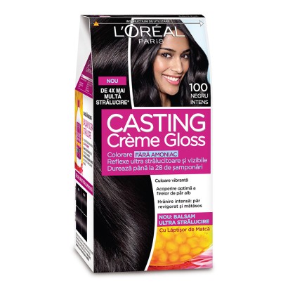 Loreal vopsea de par semi-permanenta Casting Creme Gloss 100 Negru intens