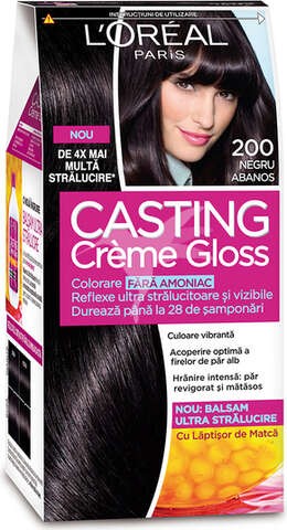 Loreal vopsea de par semi-permanenta Casting Creme Gloss 200 Negru abanos