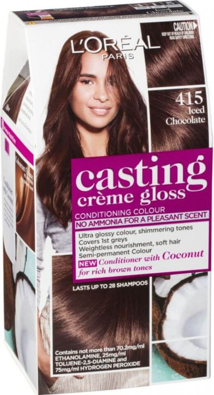 Loreal vopsea de par semi-permanenta Casting Creme Gloss 415 Iced Chocolate