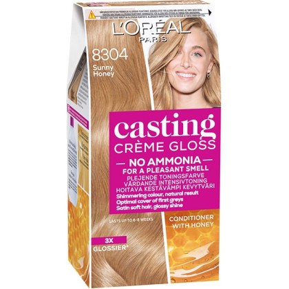 Loreal vopsea de par semi-permanenta Casting Creme Gloss 8304 Sunny Honey