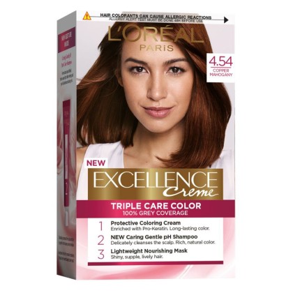 Loreal vopsea de par permanenta Excellence 4.54