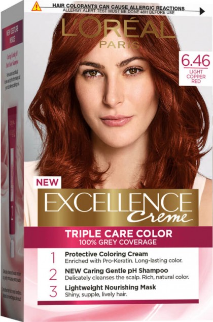 Loreal vopsea de par permanenta Excellence 6.46