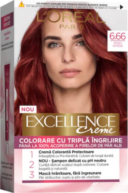 Loreal vopsea de par permanenta Excellence 6.66