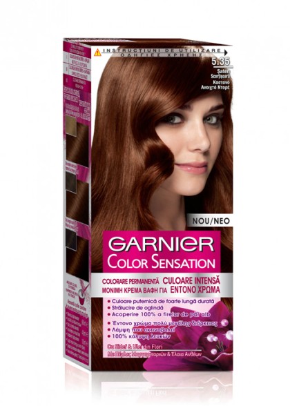 Garnier vopsea de par Color Sensations 5.35 Saten scortisoara