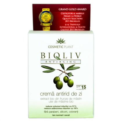 Cosmetic Plant crema antirid de zi Bioliv FPS 15 50ml