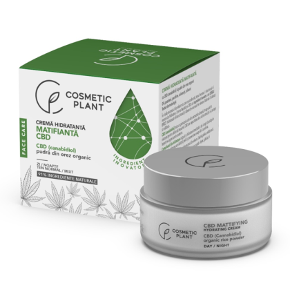 Cosmetic Plant crema hidratanta matifianta zi/noapte cu canabidiol Face Care 50ml