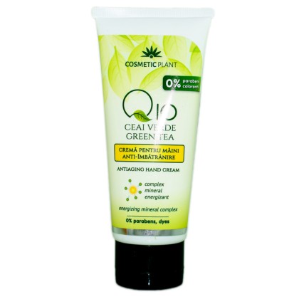 Cosmetic Plant crema pentru maini anti-imbatranire Q10 ceai verde 100ml