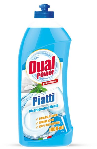 Dual Power detergent pentru vase 1l Bicarbonat si menta