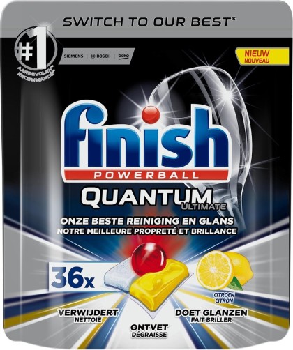 Finish tablete pentru masina de spalat vase Quantum Ultimate 36 bucati Citron