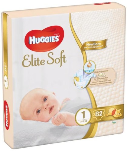 Huggies scutece Elite Soft 1, 2 - 5 kg, 82 bucati