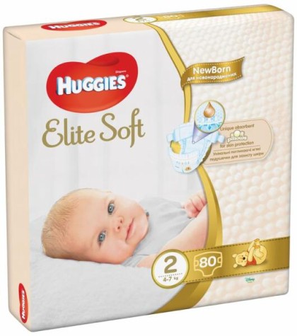 HUGGIES SCUTECE ELITE SOFT MEGA NR2 80BUC