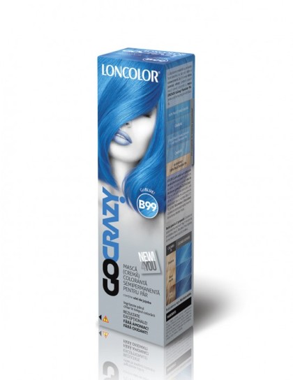 Loncolor GoCrazy masca crema coloranta semipermanenta B99 GoBlue