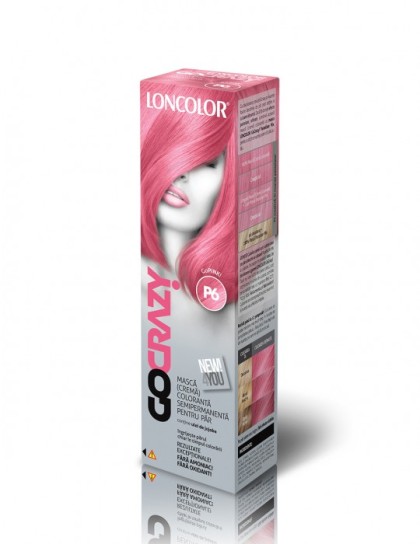 Loncolor GoCrazy masca crema coloranta semipermanenta P6 GoPink