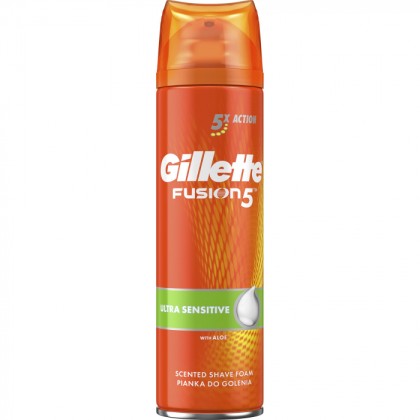 Gillette spuma pentru ras Fusion5 250ml Ultra Sensitive