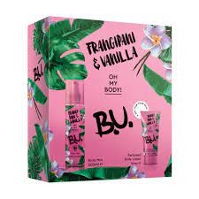 B.U. caseta cadou Frangipani & Vanilla (Body Mist 200ml + Body Lotion 50ml)