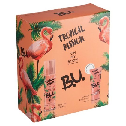 B.U. caseta cadou Tropical Passion (Body Mist 200ml + Body Lotion 50ml)