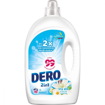 Dero detergent lichid 2in1 2l Iris alb