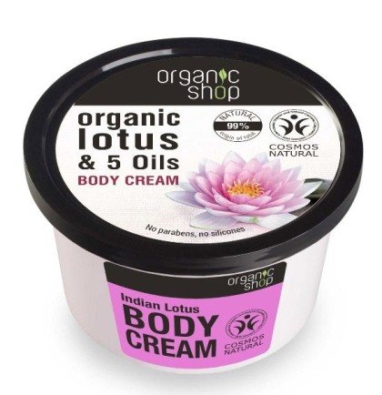 Organic Shop crema pentru corp 250ml Lotus & 5 Oils