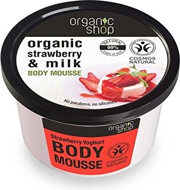 Organic Shop body mouse 250ml Strawberry Yoghurt