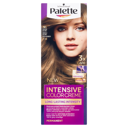 Palette vopsea de par Intensive Color Creme N6 Blond mediu