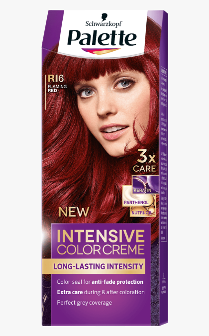 Palette vopsea de par Intensive Color Creme RI6 Rosu pasional