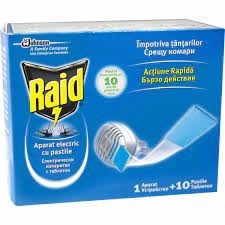 Raid aparat electric impotriva tantarilor + 10 pastile