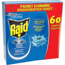 Raid pastile impotriva tantarilor 60 bucati