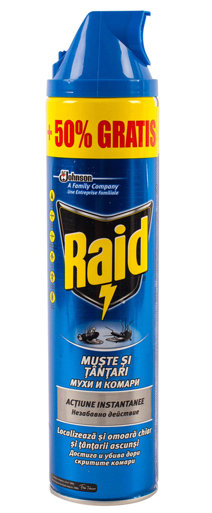 Raid spray impotriva tantarilor si a mustelor 600ml