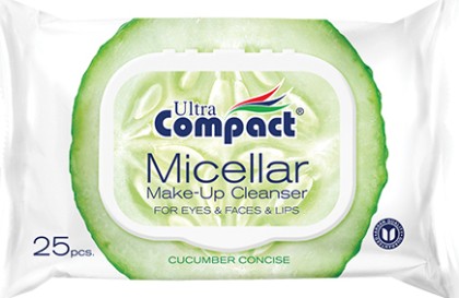 Ultra Compact servetele demachiante Micellar Cucumber 25 bucati