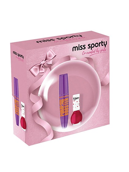 Miss Sporty set cadou (mascara Pump Up Booster Black + Lac unghii nr 220)