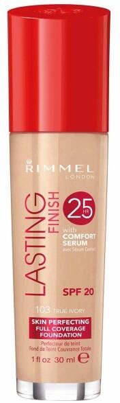 Rimmel London fond de ten Lasting Finish 25H 103 True Ivory