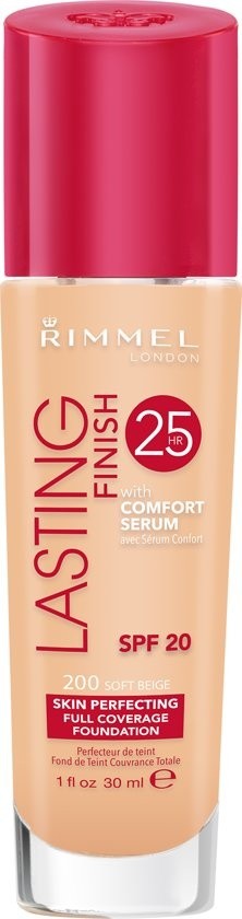 Rimmel London fond de ten Lasting Finish 25H 200 Soft Beige