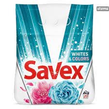 Savex detergent pudra automat 2kg Whites and Colors